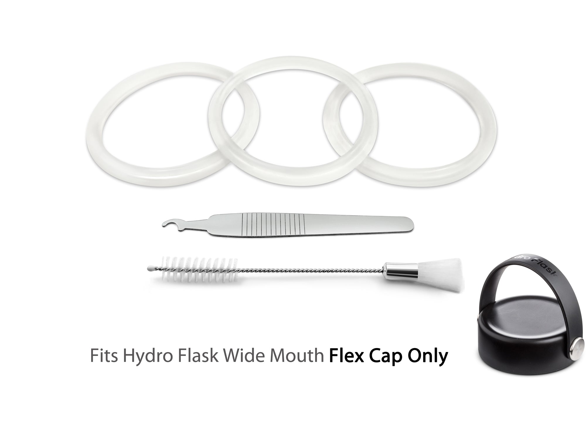 Hydro Flask Wide Mouth Flex Cap, Black