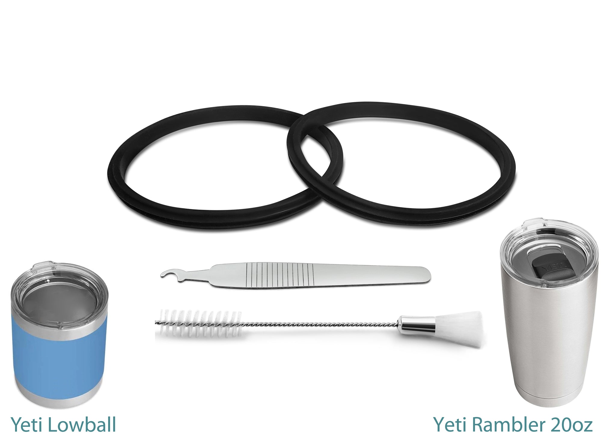 Gaskets for Yeti Rambler Tumbler (2 pack + tools) – Bottle Helpers